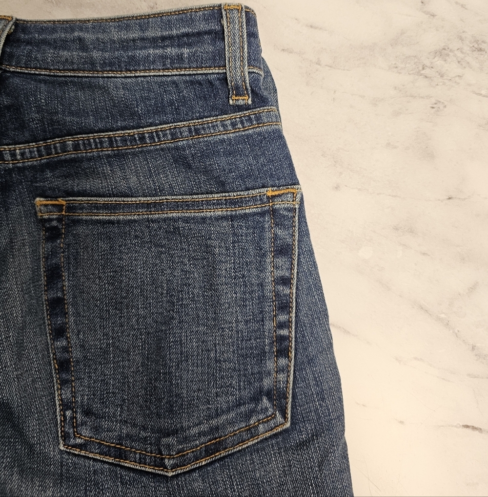 Brock Collection High Rise Skinny Ankle Blue Jeans 25 Preowned - Picture 7 of 9